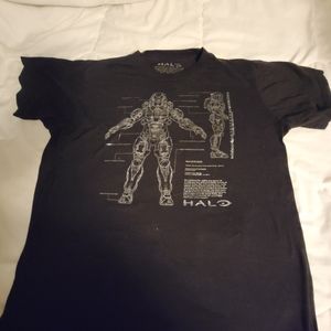 Halo spartan diagram shirt mens L